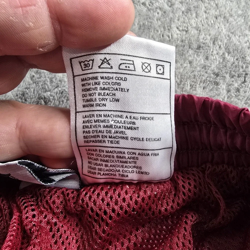 Vintage Nike Track Pants Mens Size XXL Burgundy Baggy Mesh Lined Windbreaker Y2K